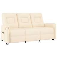 Shumee 3místné polohovací krémové umělá kůže, 3084168 - Massage Chair