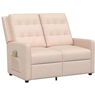 Shumee 2místné polohovací krémové textil, 3084299 - Massage Chair