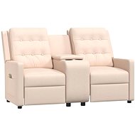 Shumee 2místné polohovací s držákem nápojů krémové, 3084313 - Massage Chair