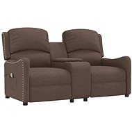 Shumee 2místné polohovací s držáky nápojů taupe textil, 3084564 - Massage Chair