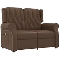 Shumee 2místné polohovací hnědé lesklá umělá kůže, 3084624 - Massage Chair