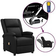 Shumee zvedací polohovací černé pravá kůže, 3093193 - Massage Chair