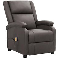 Shumee zvedací polohovací šedé pravá kůže, 3093196 - Massage Chair