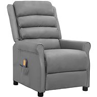 Shumee zvedací polohovací šedé umělá kůže, 3093208 - Massage Chair