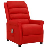 Shumee zvedací polohovací vínové umělá kůže, 3093210 - Massage Chair