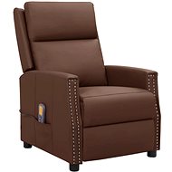 Shumee zvedací polohovací hnědé umělá kůže, 3093219 - Massage Chair