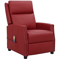 Shumee zvedací polohovací vínové umělá kůže, 3093224 - Massage Chair