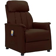 Shumee zvedací polohovací hnědé umělá kůže, 3093233 - Massage Chair