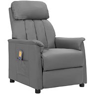 Shumee zvedací polohovací šedé umělá kůže, 3093236 - Massage Chair