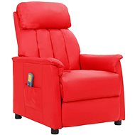 Shumee zvedací polohovací červené umělá kůže, 3093237 - Massage Chair
