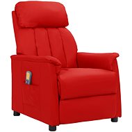 Shumee zvedací polohovací vínové umělá kůže, 3093238 - Massage Chair