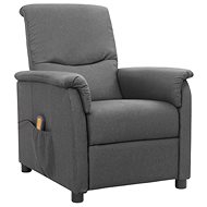 Shumee zvedací polohovací světle šedé textil, 3093281 - Massage Chair