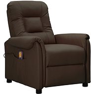 Shumee zvedací polohovací hnědé umělá kůže, 3093299 - Massage Chair