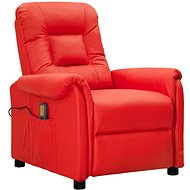 Shumee zvedací polohovací červené umělá kůže, 3093303 - Massage Chair