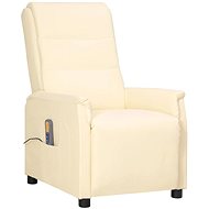 Shumee zvedací polohovací krémové umělá kůže, 3093327 - Massage Chair