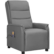 Shumee zvedací polohovací šedé umělá kůže, 3093328 - Massage Chair