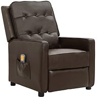 Shumee zvedací polohovací hnědé lesklá umělá kůže, 3093354 - Massage Chair