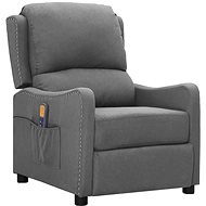 Shumee zvedací polohovací světle šedé textil, 3093405 - Massage Chair