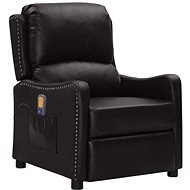 Shumee zvedací polohovací černé lesklá umělá kůže, 3093417 - Massage Chair