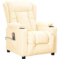 Shumee zvedací polohovací krémové umělá kůže, 3093453 - Massage Chair