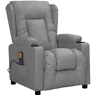 Shumee zvedací polohovací šedé umělá kůže, 3093454 - Massage Chair