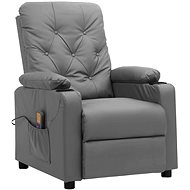 Shumee zvedací polohovací šedé umělá kůže, 3093508 - Massage Chair