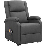 Shumee zvedací polohovací křeslo tmavě šedé textil, 3098136 - Massage Chair