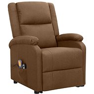 Shumee zvedací polohovací křeslo hnědé textil, 3098137 - Massage Chair