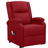Shumee zvedací polohovací křeslo vínové textil, 3098139 - Massage Chair