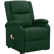 Shumee zvedací polohovací křeslo tmavě zelené textil, 3098141 - Massage Chair