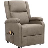 Shumee zvedací polohovací křeslo taupe textil, 3098143 - Massage Chair