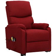 Shumee zvedací polohovací křeslo vínové textil, 3098163 - Massage Chair