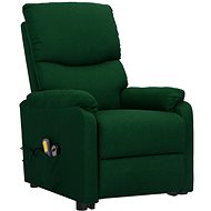 Shumee zvedací polohovací křeslo tmavě zelené textil, 3098165 - Massage Chair