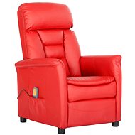 Shumee polohovací červené umělá kůže, 3098353 - Massage Chair