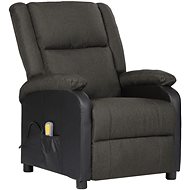 Shumee polohovací tmavě šedé koženka textil, 3098377 - Massage Chair