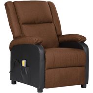 Shumee polohovací hnědé umělá kůže a textil, 3098379 - Massage Chair
