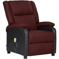 Shumee polohovací fialové umělá kůže textil, 3098382 - Massage Chair