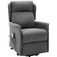 Shumee zvedací polohovací světle šedé textil, 324031 - Massage Chair