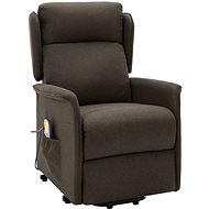 Shumee zvedací polohovací tmavě hnědé textil, 324036 - Massage Chair
