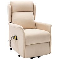 Shumee zvedací polohovací krémové textil, 324040 - Massage Chair