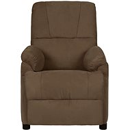 Shumee polohovací hnědé umělá broušená kůže, 324052 - Massage Chair