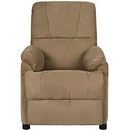 Shumee polohovací taupe umělá broušená kůže, 324053 - Massage Chair