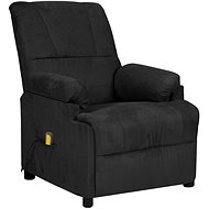 Shumee polohovací černé umělá broušená kůže, 324056 - Massage Chair