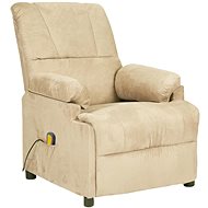 Shumee polohovací krémové umělá broušená kůže, 324057 - Massage Chair