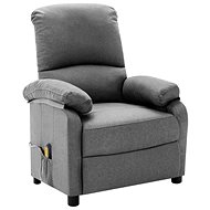 Shumee polohovací světle šedé textil, 324079 - Massage Chair