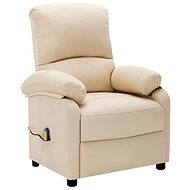 Shumee polohovací krémové textil, 324088 - Massage Chair
