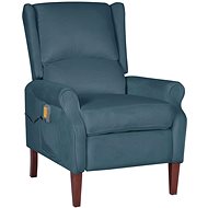 Shumee polohovací modré samet, 329289 - Massage Chair