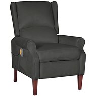 Shumee polohovací tmavě šedé samet, 329291 - Massage Chair