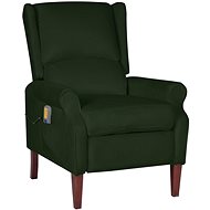 Shumee polohovací tmavě zelené samet, 329292 - Massage Chair