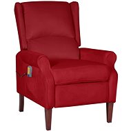 Shumee polohovací vínová samet, 329295 - Massage Chair